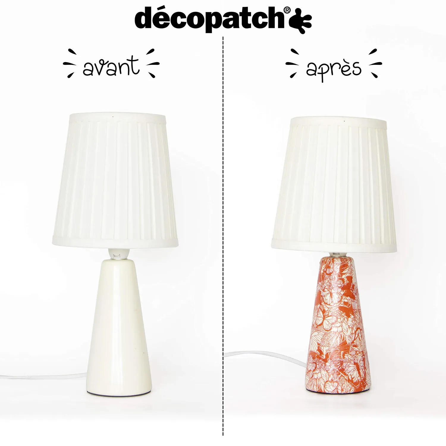 décopatch C594O Blume Orange-Rosa Papier 3er Pack 395mm