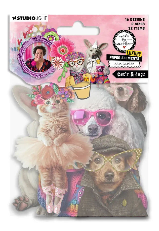 StudioLight Art by Marlene Paper Elements Cats & Dogs 32-teilig