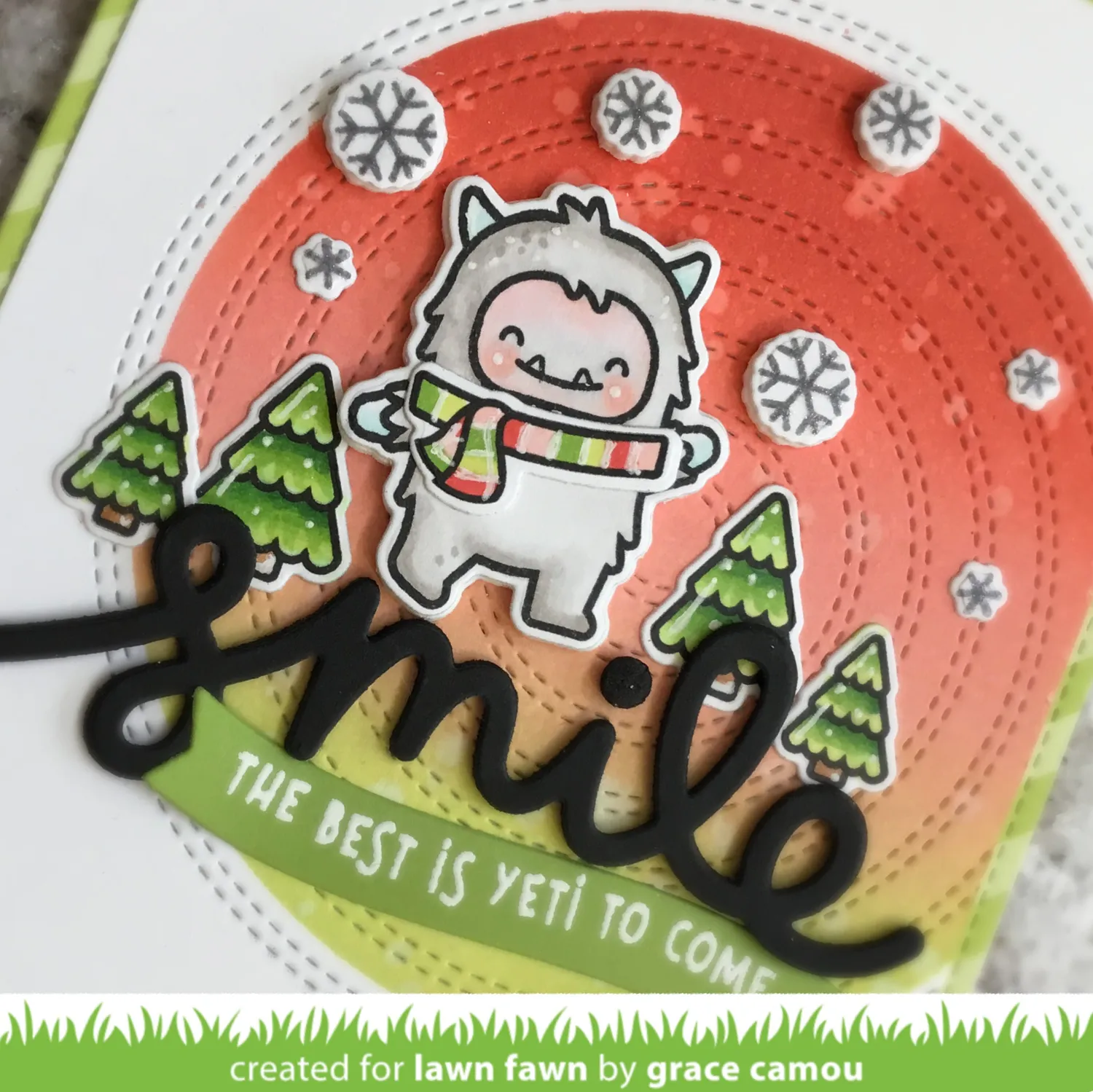 Lawn Fawn Just Stitching Double Circles Stanzen genäht