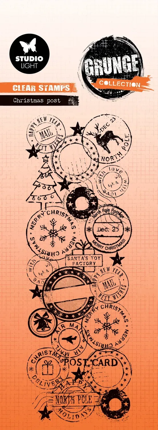 StudioLight Grunge Collection Christmas Post Stempel Grunge