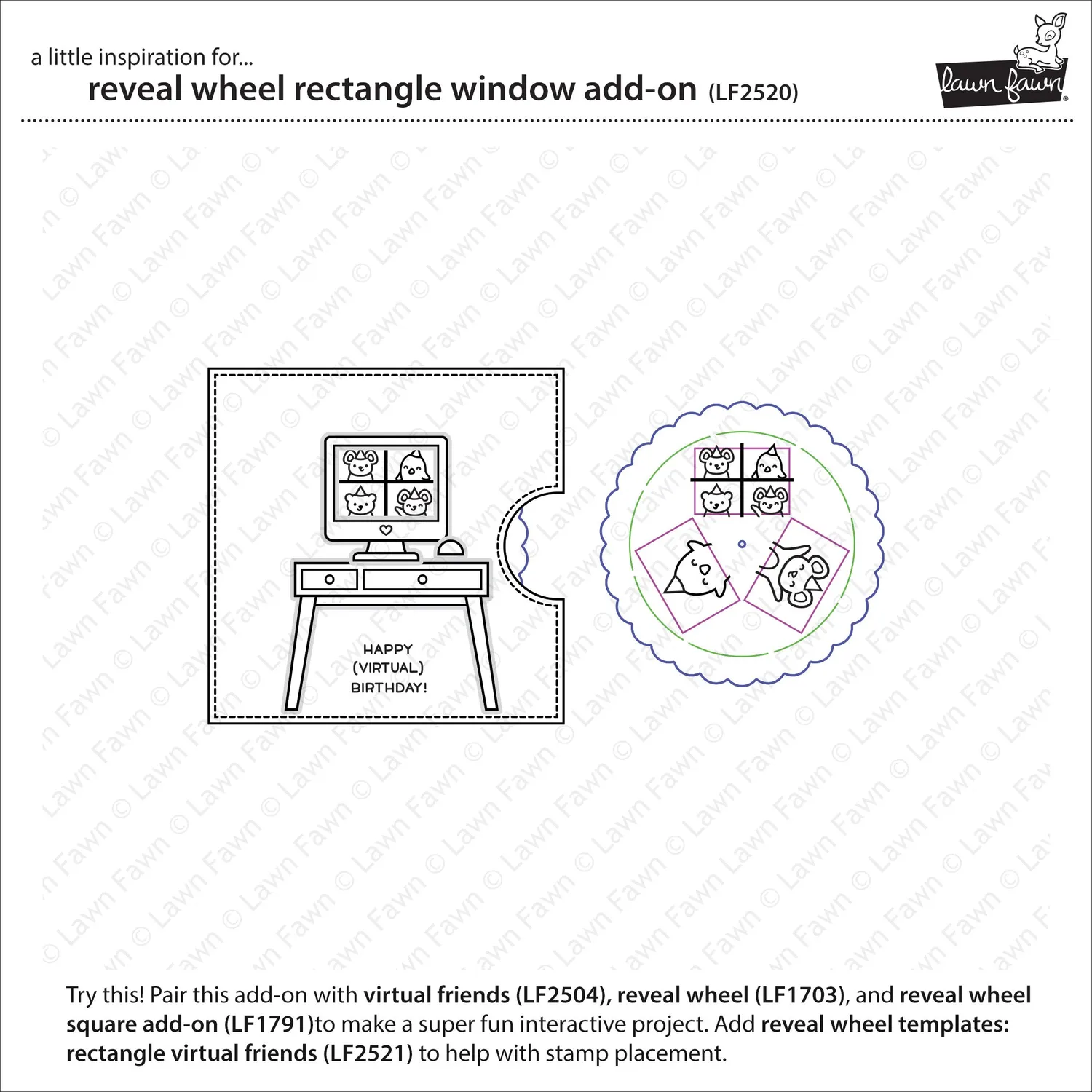 Lawn Fawn Lawn Cuts Reveal Wheel Rechteck Stanze interaktiv