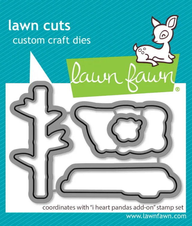 Lawn Fawn I Heart Pandas Add-On Stanzen 4-teilig Panda