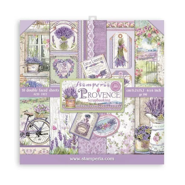 Stamperia Provence SBBXS14 Papierblock 15x15