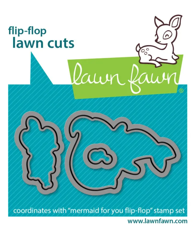 Lawn Fawn Lawn Cuts Mermaid for You Flip-Flop Stanzen Sommer
