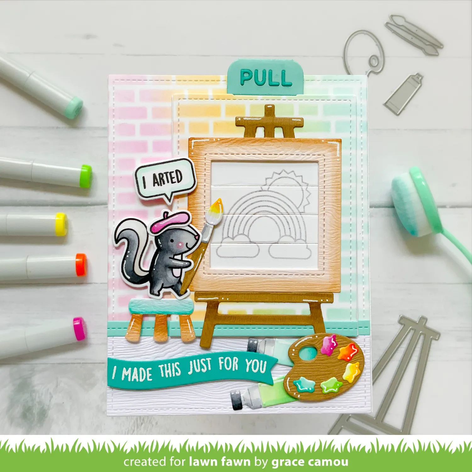 Lawn Fawn Canvas and Easel Stanzschablonen Kunst 3tlg