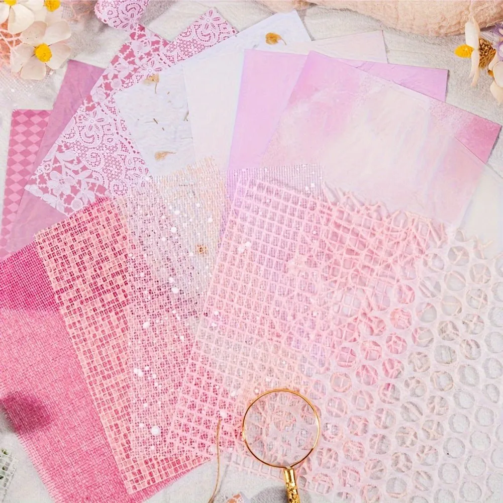 Ieebee Textured Aesthetic Scrapbookpapier 15-teilig