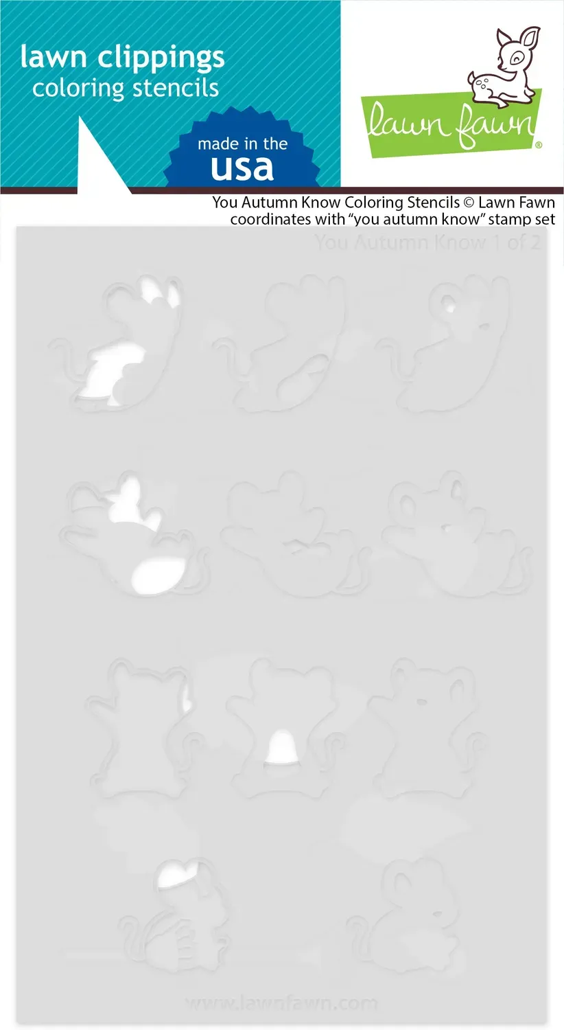 Lawn Fawn You Autumn Know Coloring Stencils Schablonen 2tlg