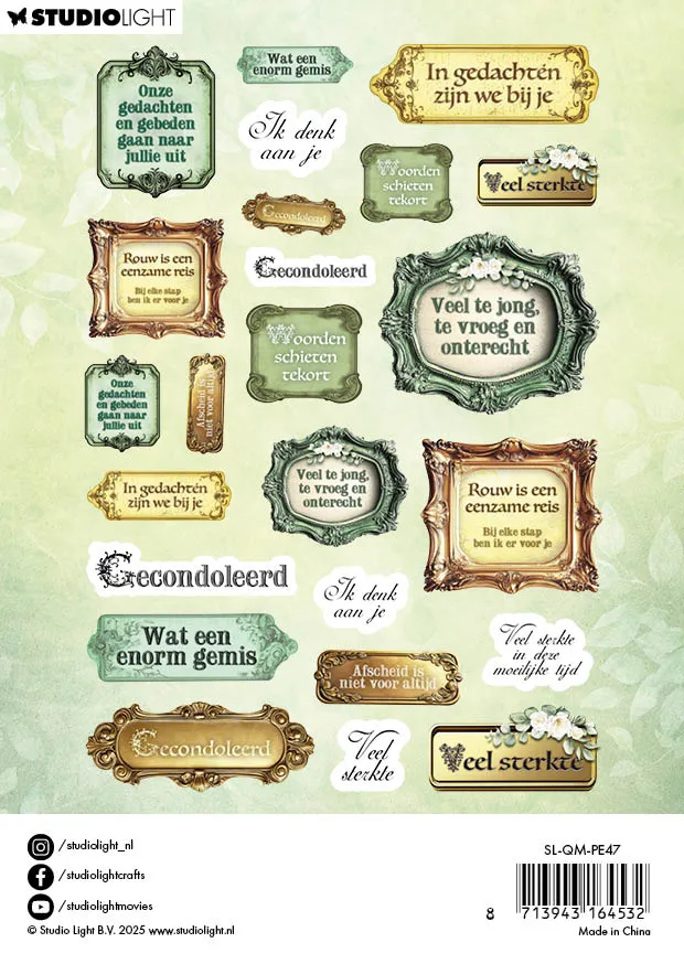 StudioLight Quiet Morning Papierelemente 24 Stück Texte NL