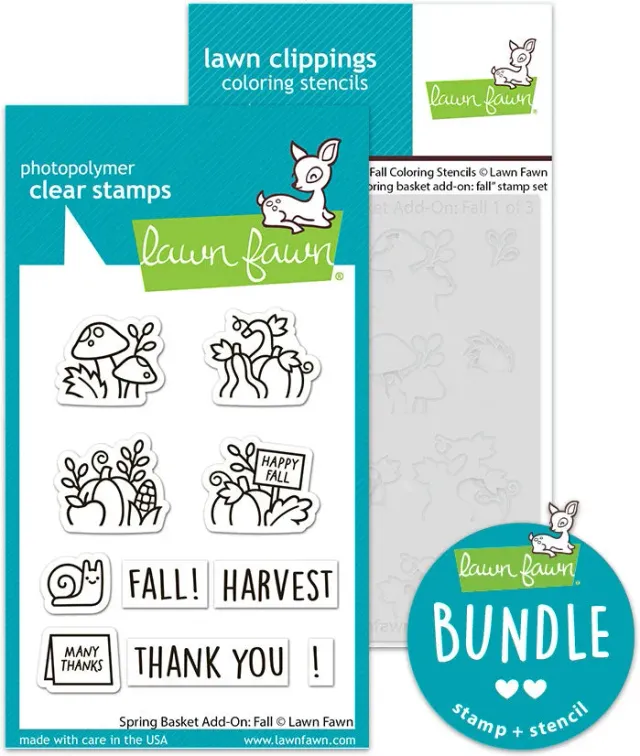Lawn Fawn Spring Basket Add-On Fall Stempel Schablonen Herbst