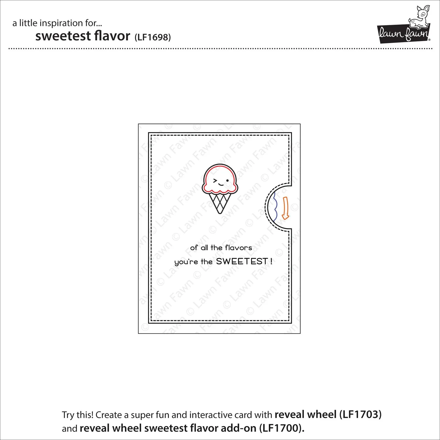 Lawn Fawn Sweetest Flavor LF1698 Stempel Eis Mini