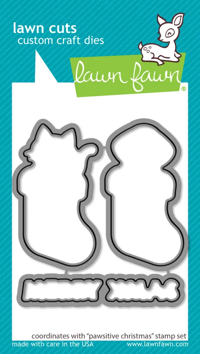 Lawn Fawn Pawsitive Christmas Stanzschablonen 4-tlg Hund Katze