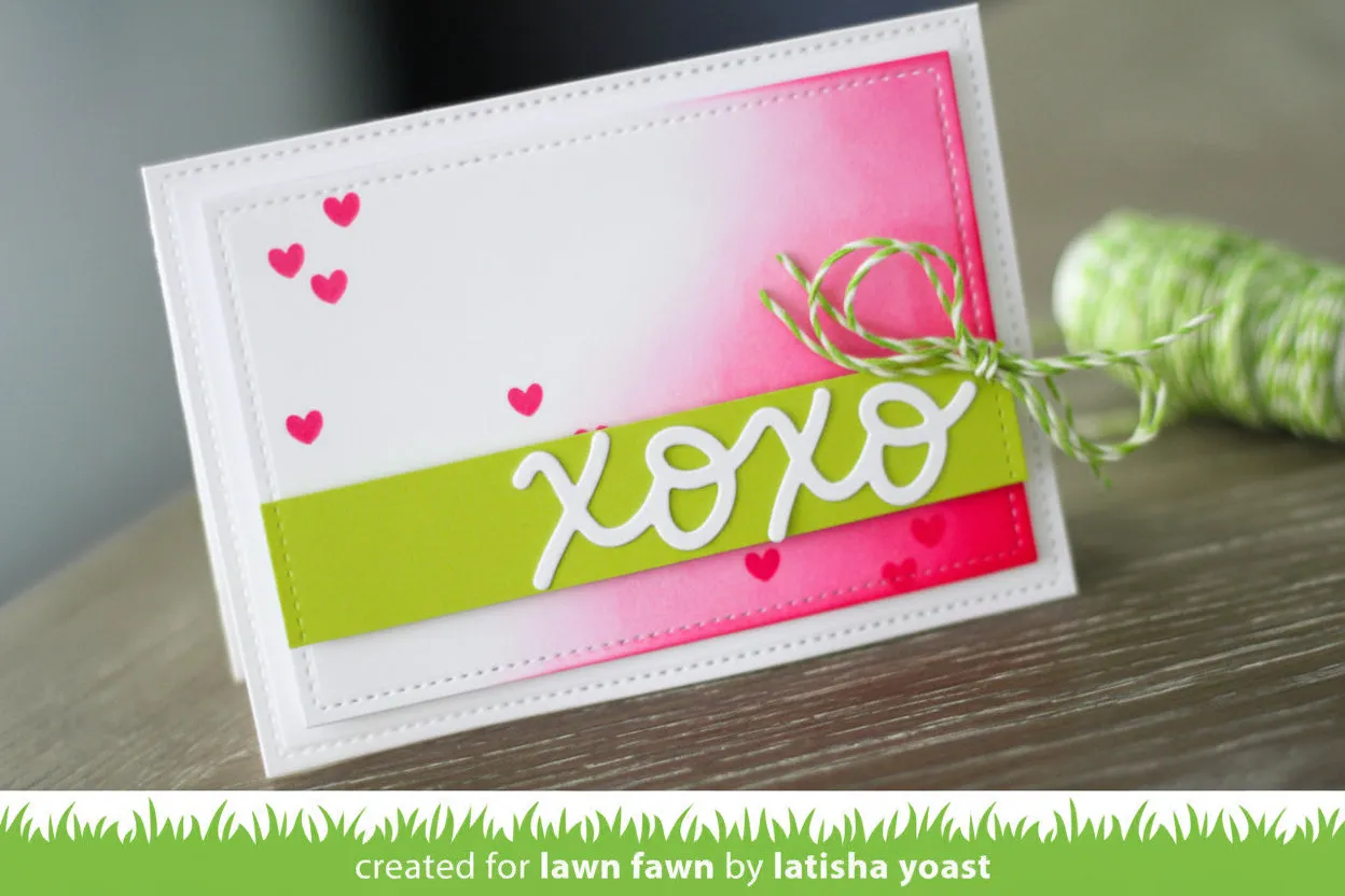 Lawn Fawn Lawn Cuts Scripty XOXO Stanzschablonen Schriftzug