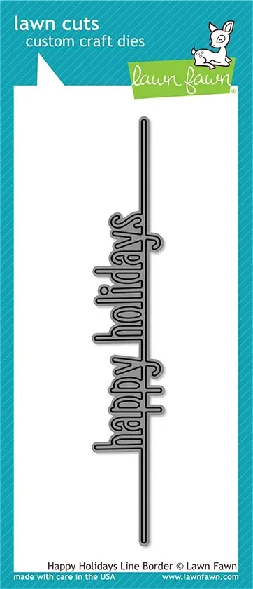 Lawn Fawn Happy Holidays Line Border Stanzen Schrift