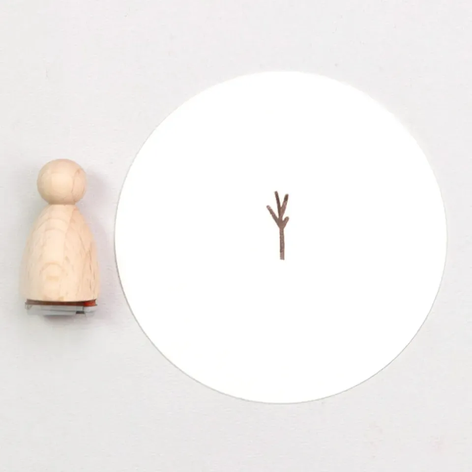 Perlenfischer Ast Ministempel Holzstempel 5x15 mm Zweig