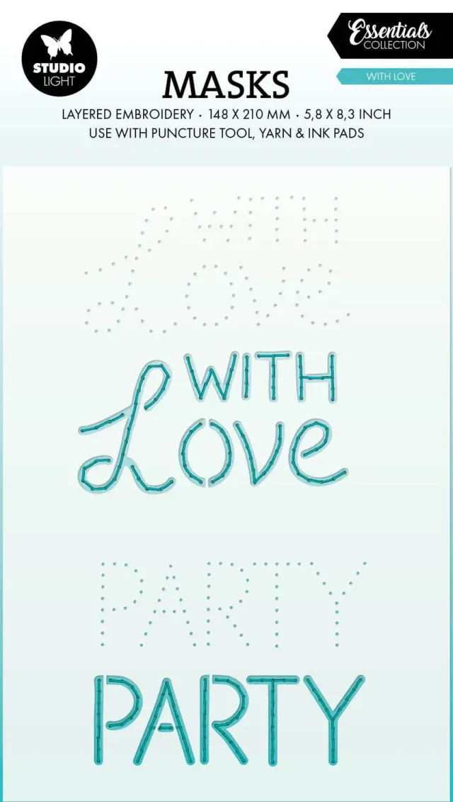 StudioLight Essentials Embroidery With Love Maske 148x210 mm