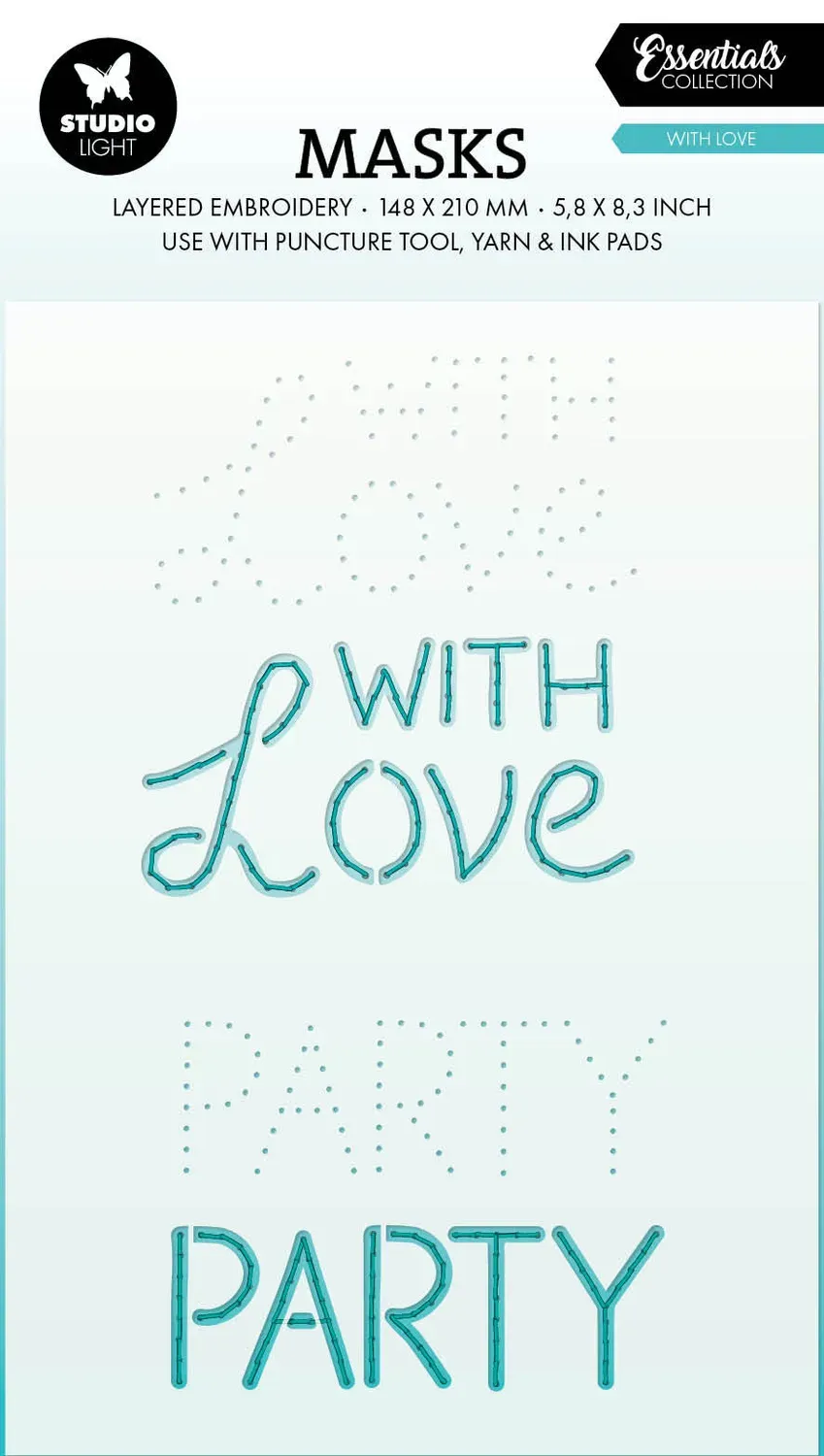 StudioLight Essentials Embroidery With Love Maske 148x210 mm