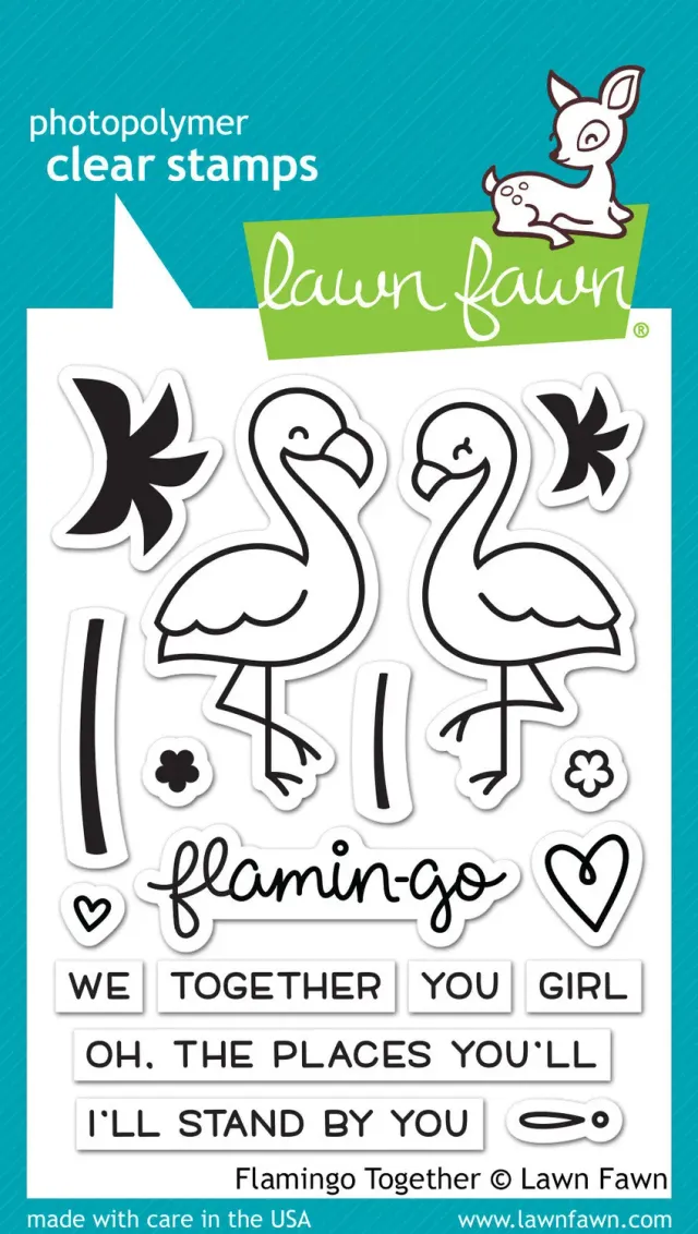 Lawn Fawn Flamingo Together Stempelset Sommer 2 Flamingos
