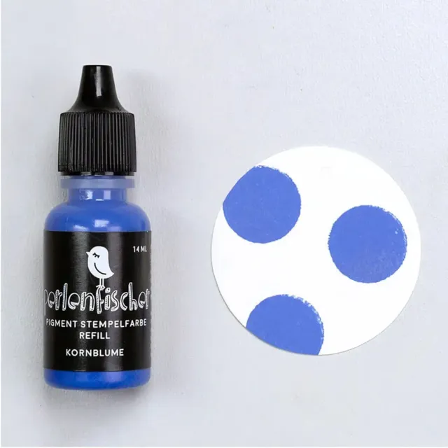 Perlenfischer Pigment Kornblume Stempelfarbe Refill 14 ml lichtecht