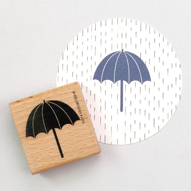 Perlenfischer Regenschirm Stempel 34x37mm