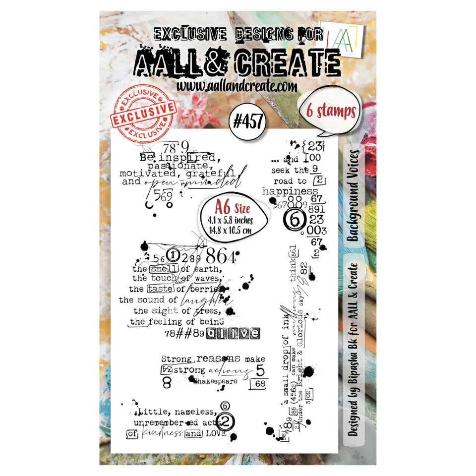AALL and Create 457 Background Voices Stempelset A6 Hintergrund