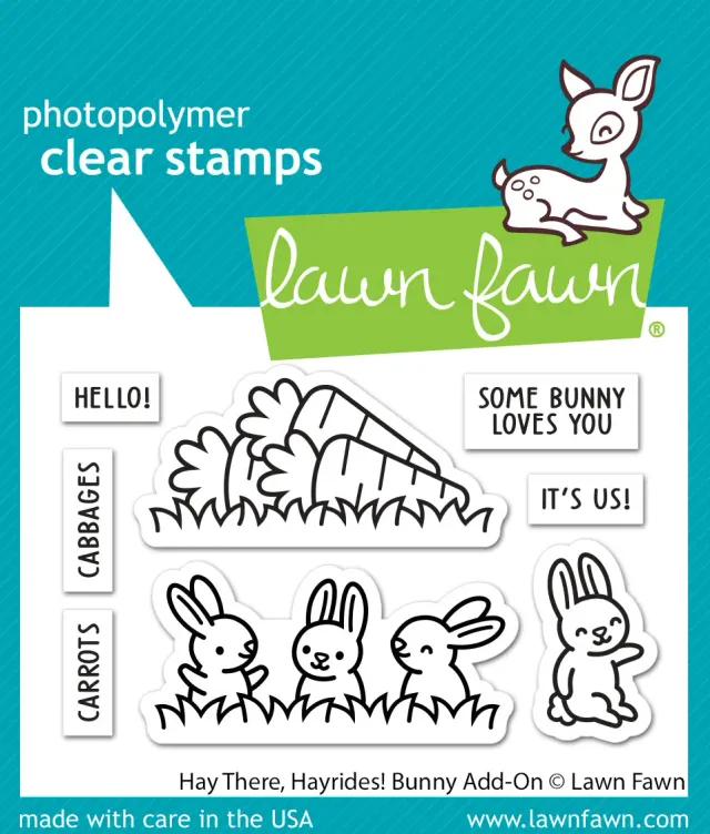 Lawn Fawn Hay There Hayrides Bunny Add-On Stempelset Hasen