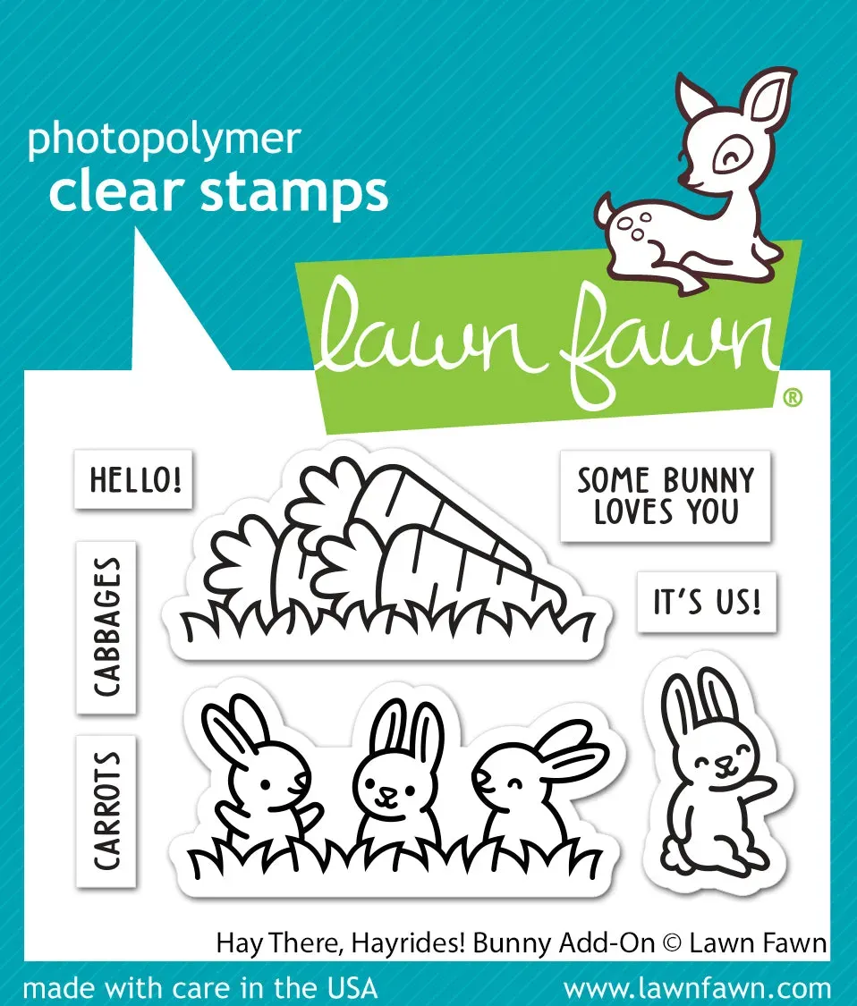Lawn Fawn Hay There Hayrides Bunny Add-On Stempelset Hasen