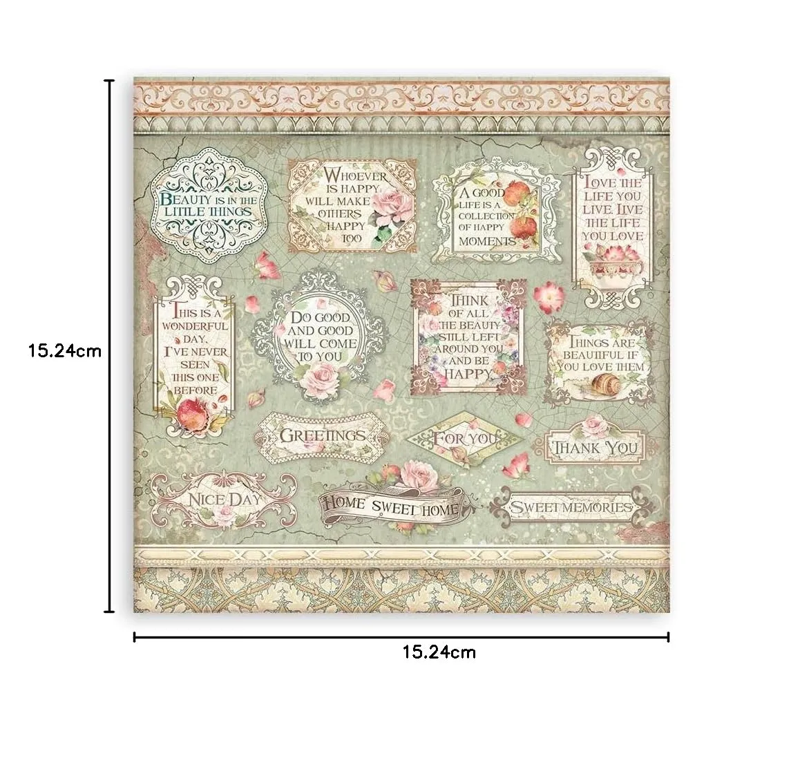 Stamperia Casa Granada SBBXS13 Scrapbookblock 15x15 cm 190g