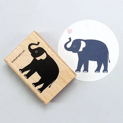 Perlenfischer Elefant 2 Stempel Holz 42x56 mm Tiermotiv