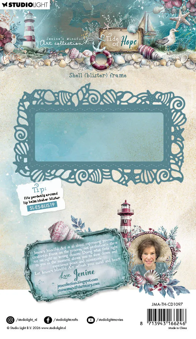 Jenine's Mindful Art Tide of Hope Stanzschablone Shell