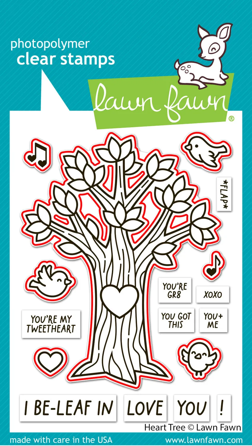 Lawn Fawn Heart Tree Stanzschablonen 7tlg Liebe