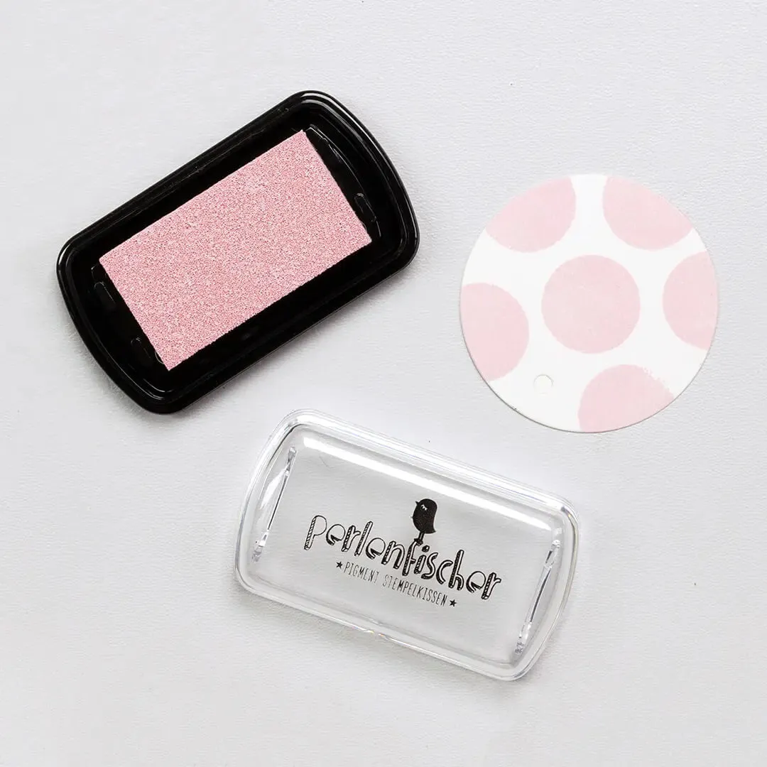 Perlenfischer Zuckerwatte Mini Stempelkissen Pigment rosa