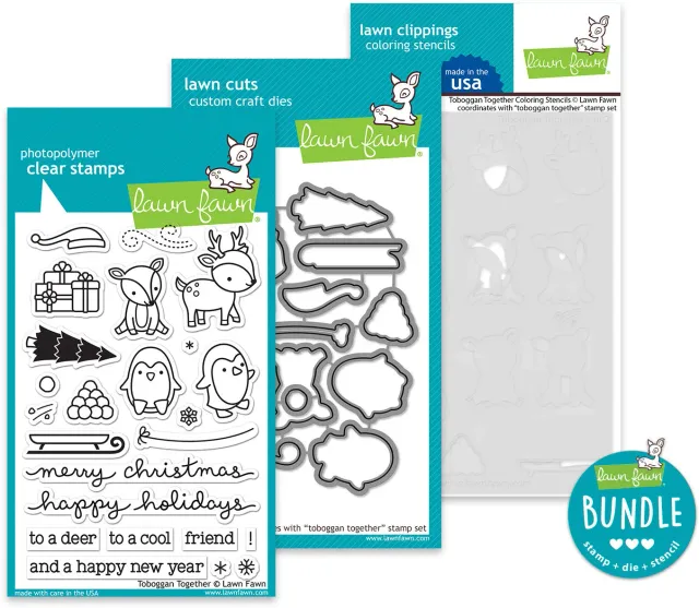 Lawn Fawn Toboggan Together Bundle Winter 3teilig