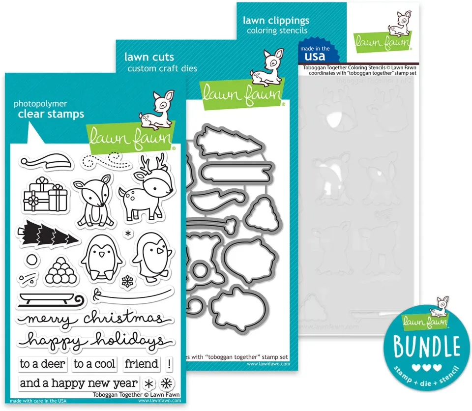 Lawn Fawn Toboggan Together Bundle Winter 3teilig