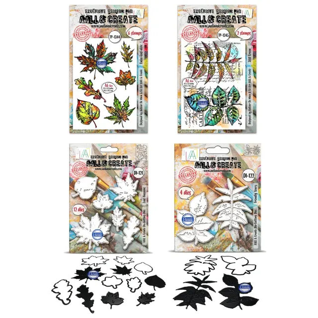 AALL and Create Leaf Happened Stempel Stanzen Bundle A6 Blätter