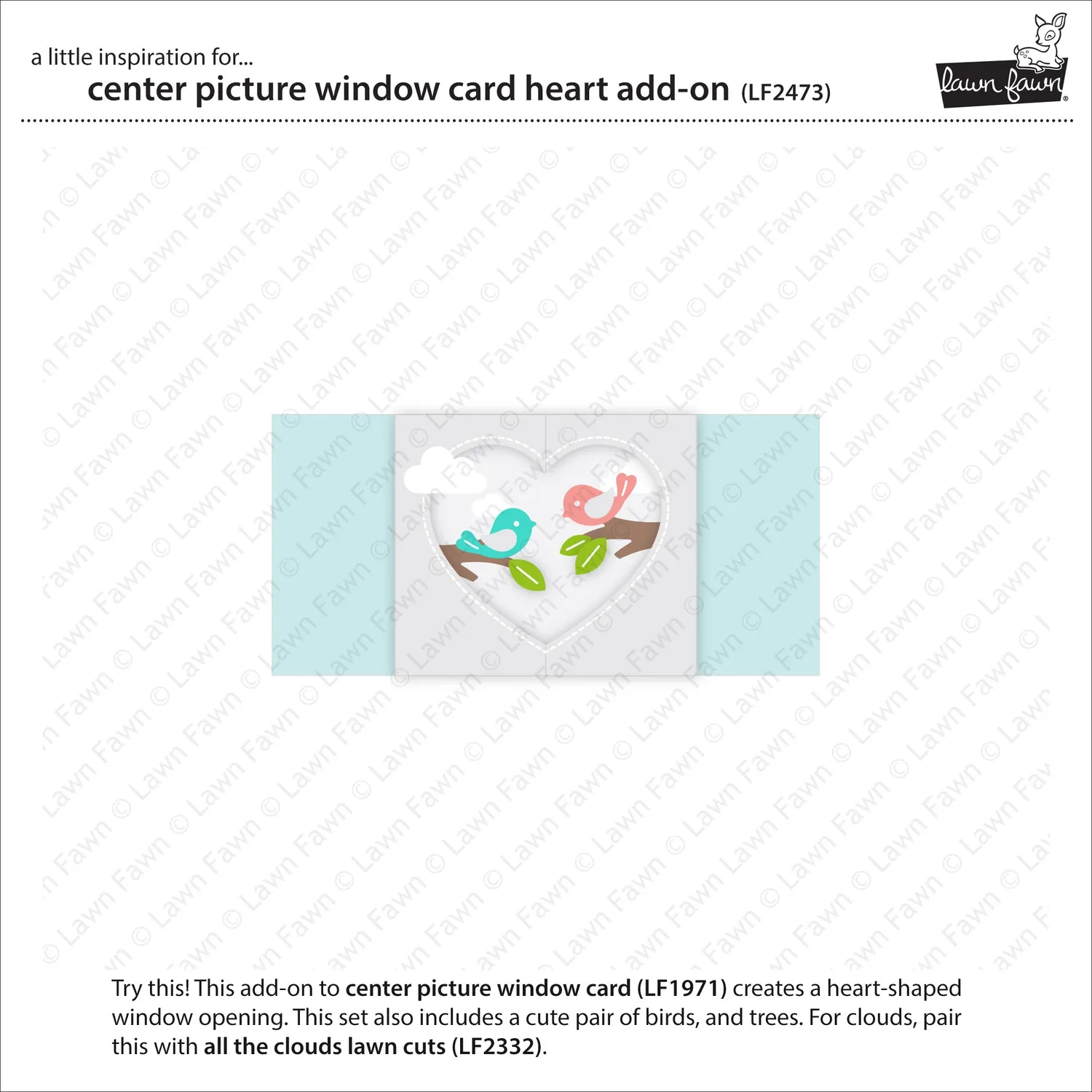 Lawn Fawn Center Window Heart Add-On Stanze