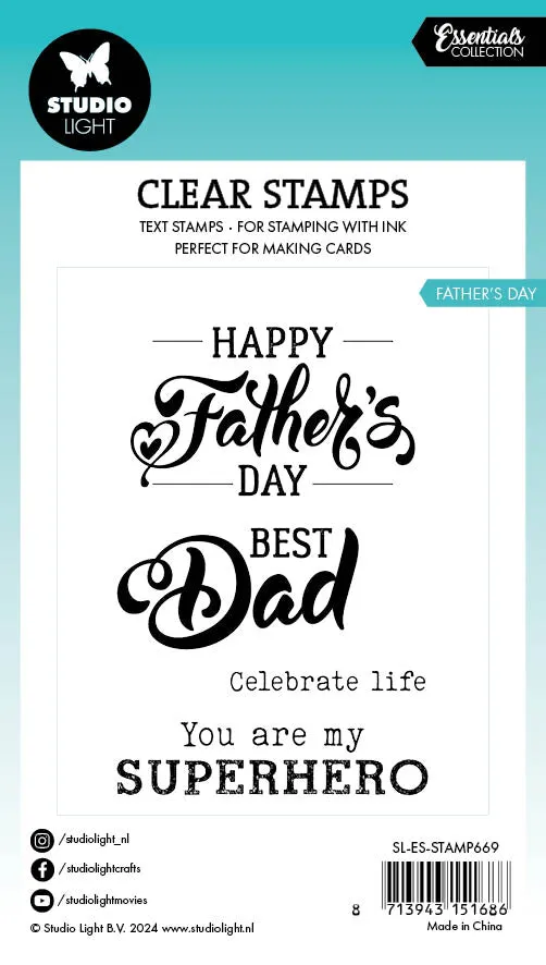 StudioLight Essentials Fathersday Clear Stamps Vatertag