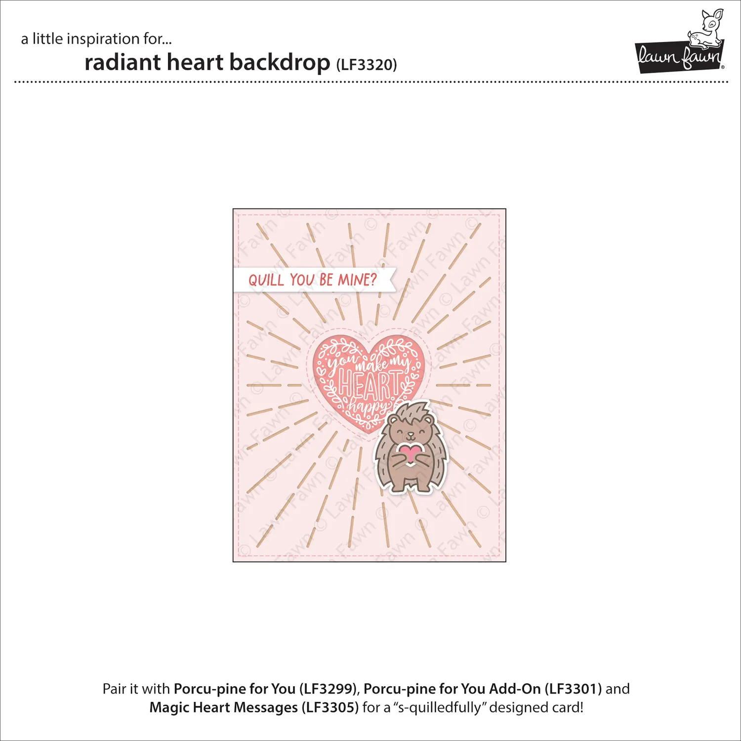 Lawn Fawn Radiant Heart Backdrop LF3320 Stanzen