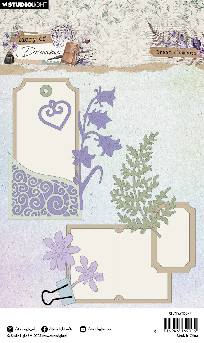StudioLight Diary of Dreams Dream Elements Stanzschablone 108x151mm