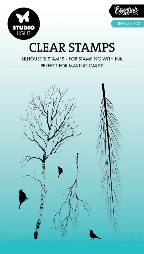 StudioLight Essentials Trees & Birds Clear Stamp 62 x 93 mm