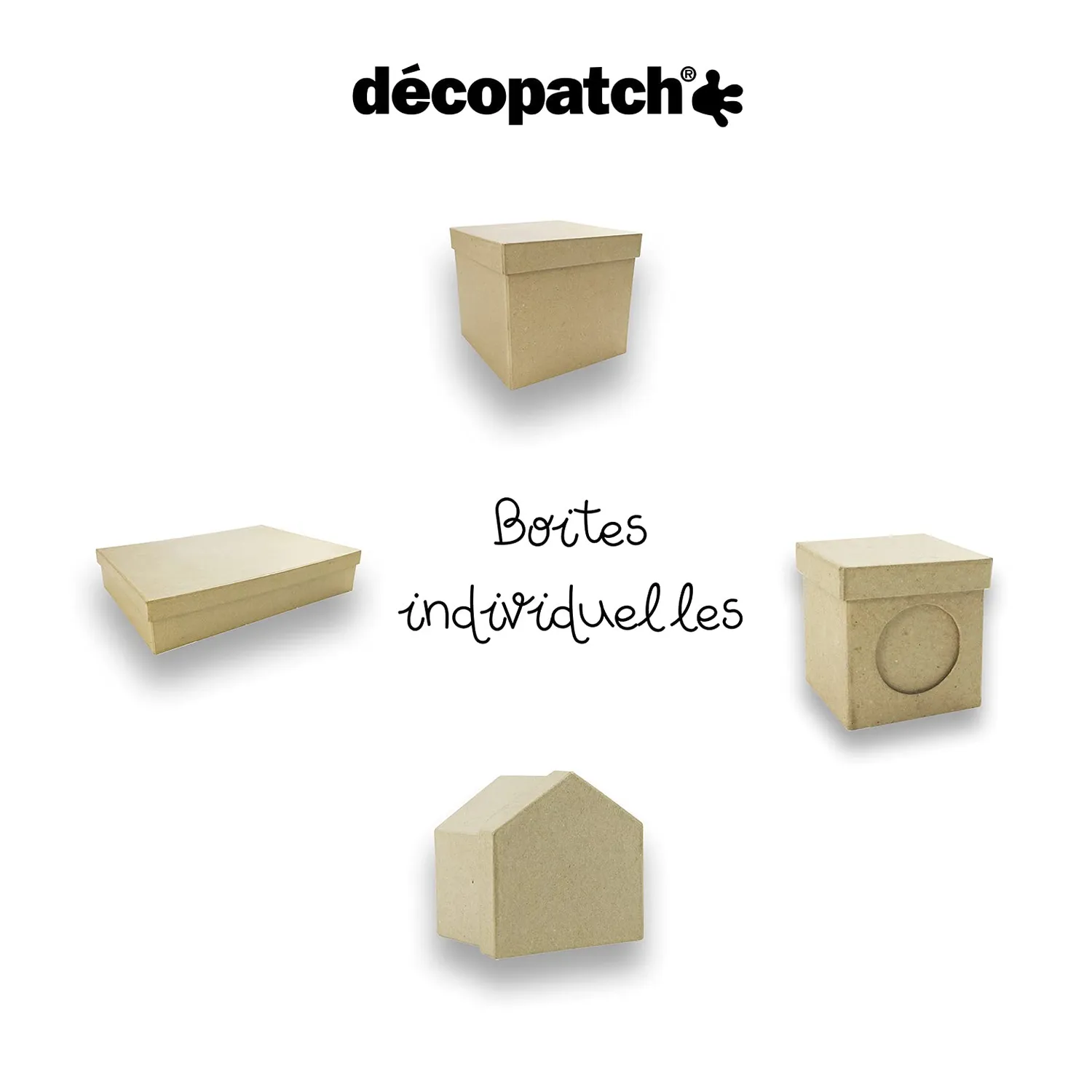 Décopatch BT076C Schachtel rund Pappmaché Rohling 15 cm