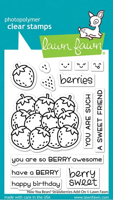 Lawn Fawn How You Bean Strawberries Clear Stamps