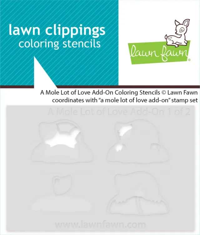 Lawn Fawn A Mole Lot of Love Add-On Schablonen 2-teilig