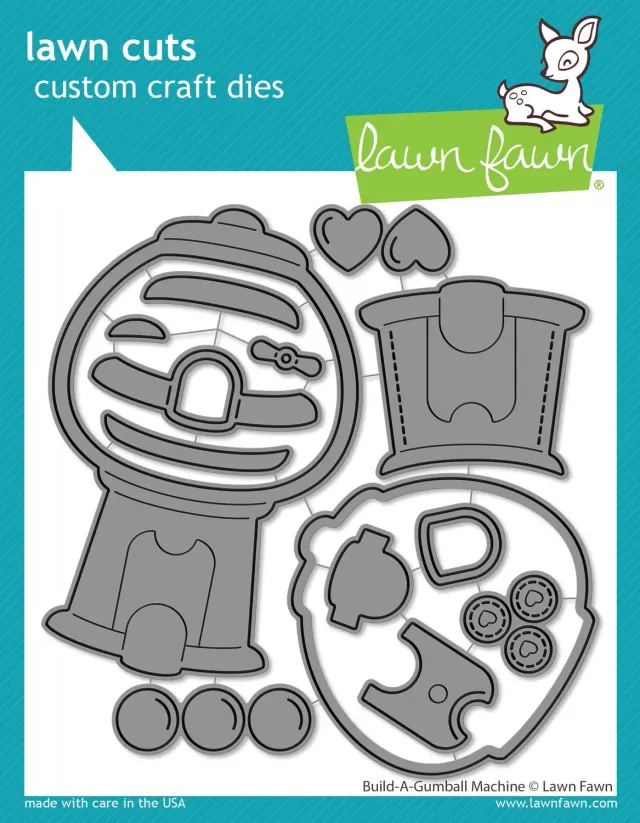 Lawn Fawn Lawn Cuts Build-A-Gumball Machine Stanzen 14-teilig Shaker