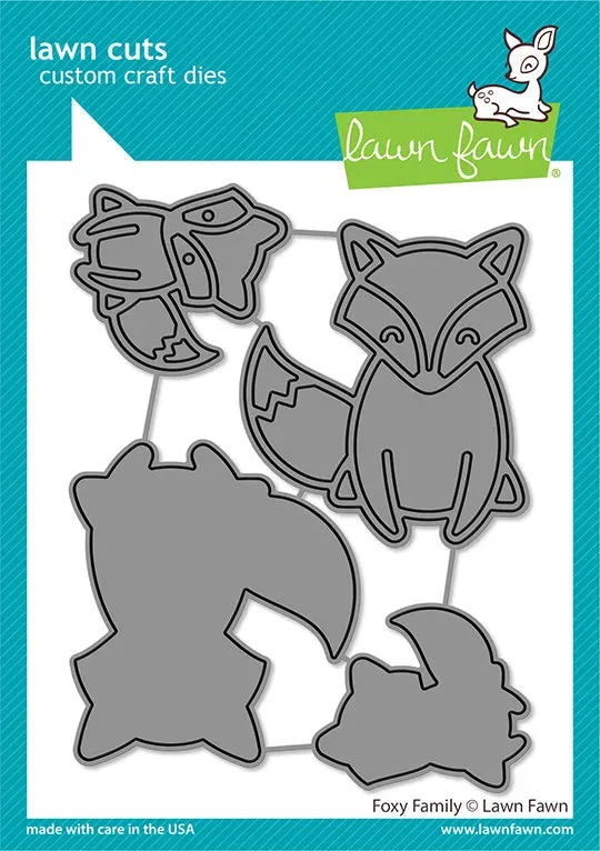 Lawn Fawn Lawn Cuts Foxy Family Stanzschablone Füchse