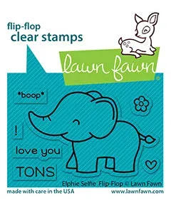 Lawn Fawn Elphie Selfie Flip-Flop Stempelset Elefant