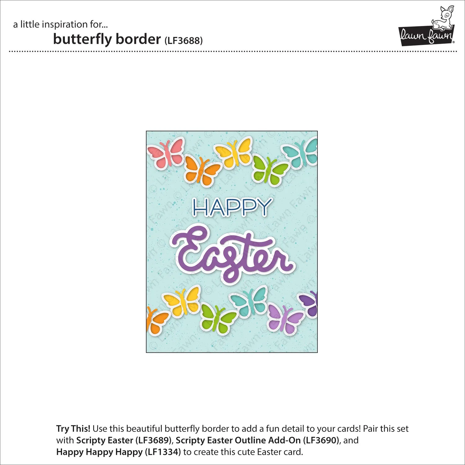 Lawn Fawn Butterfly Border Stanze 5-teilig Schmetterlinge