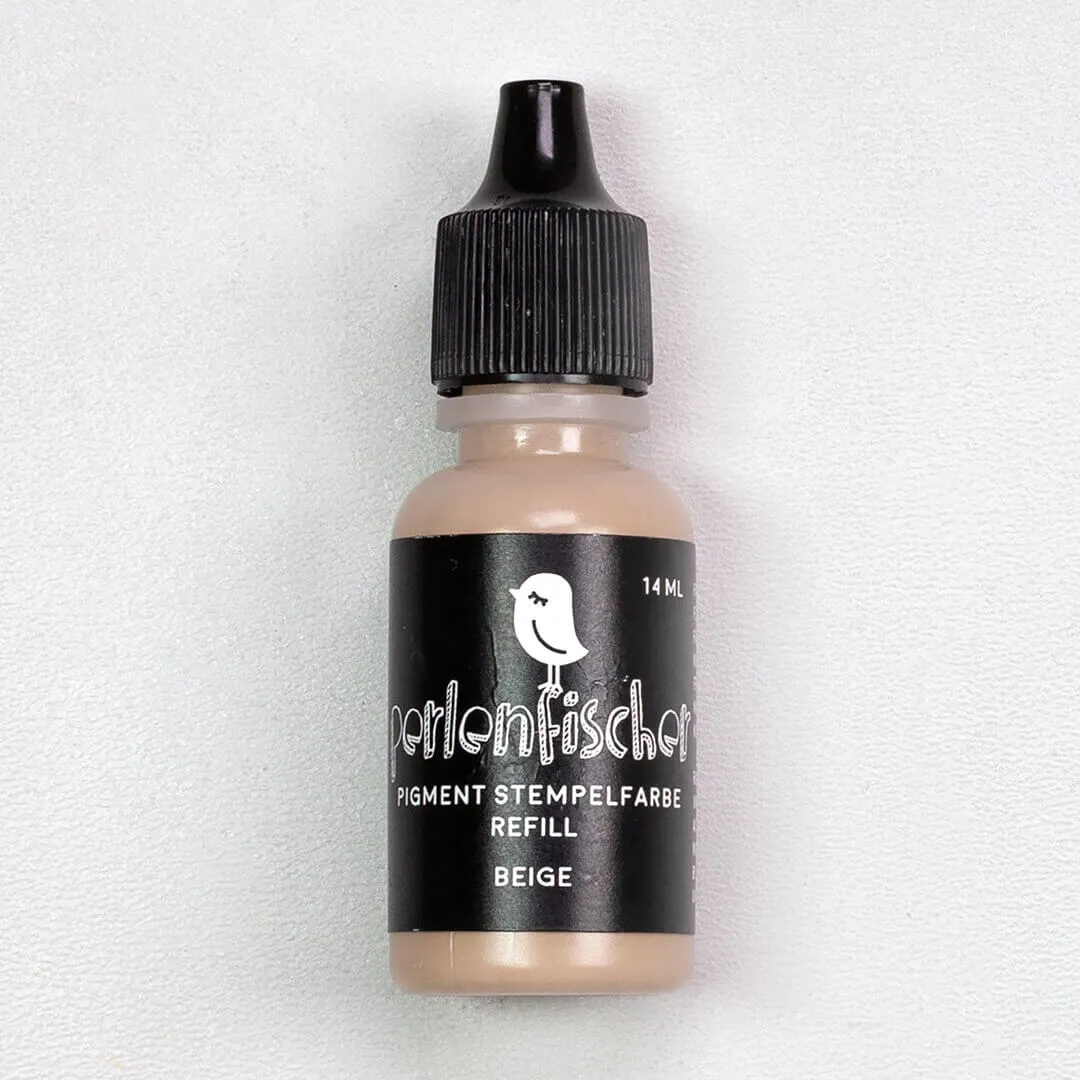 Perlenfischer Pigment Refill Stempelfarbe Beige 14 ml