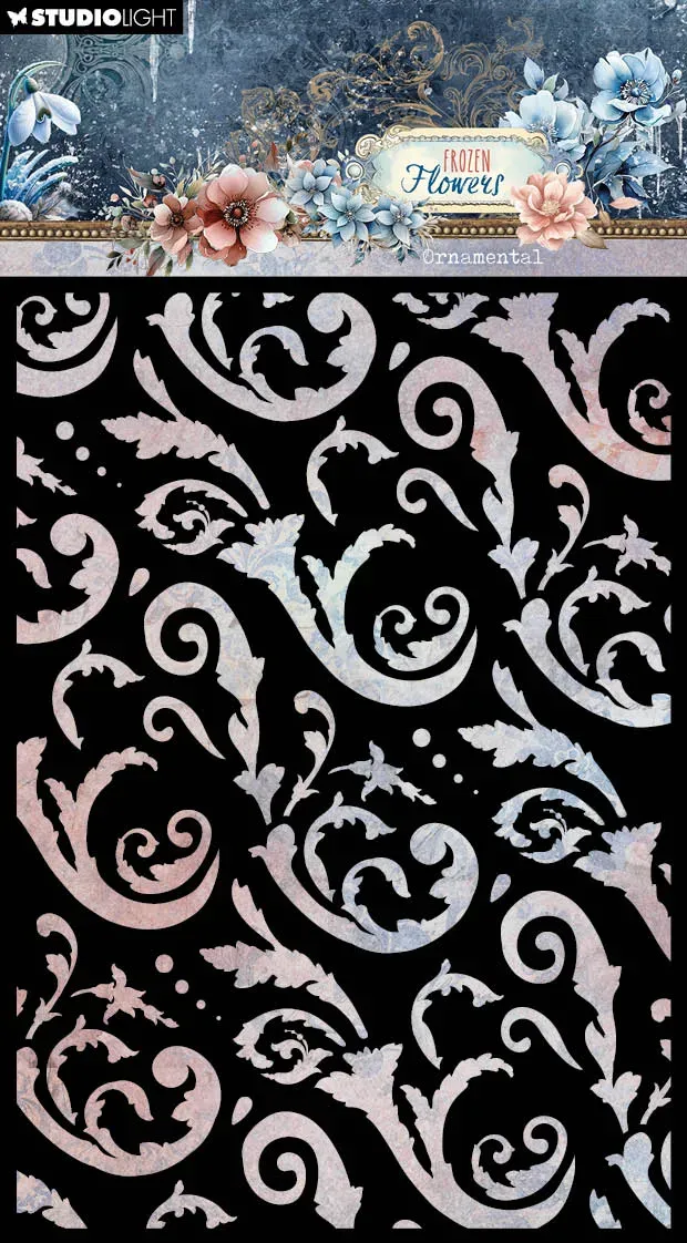 StudioLight Frozen Flowers Ornamental Mask Schablone