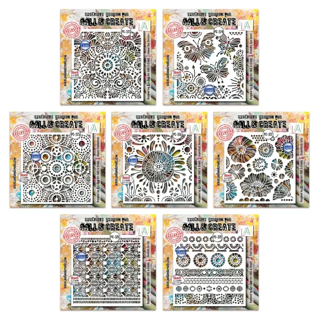 AALL and Create Dentelle Florale Schablonen Bundle 15x15 7-teilig
