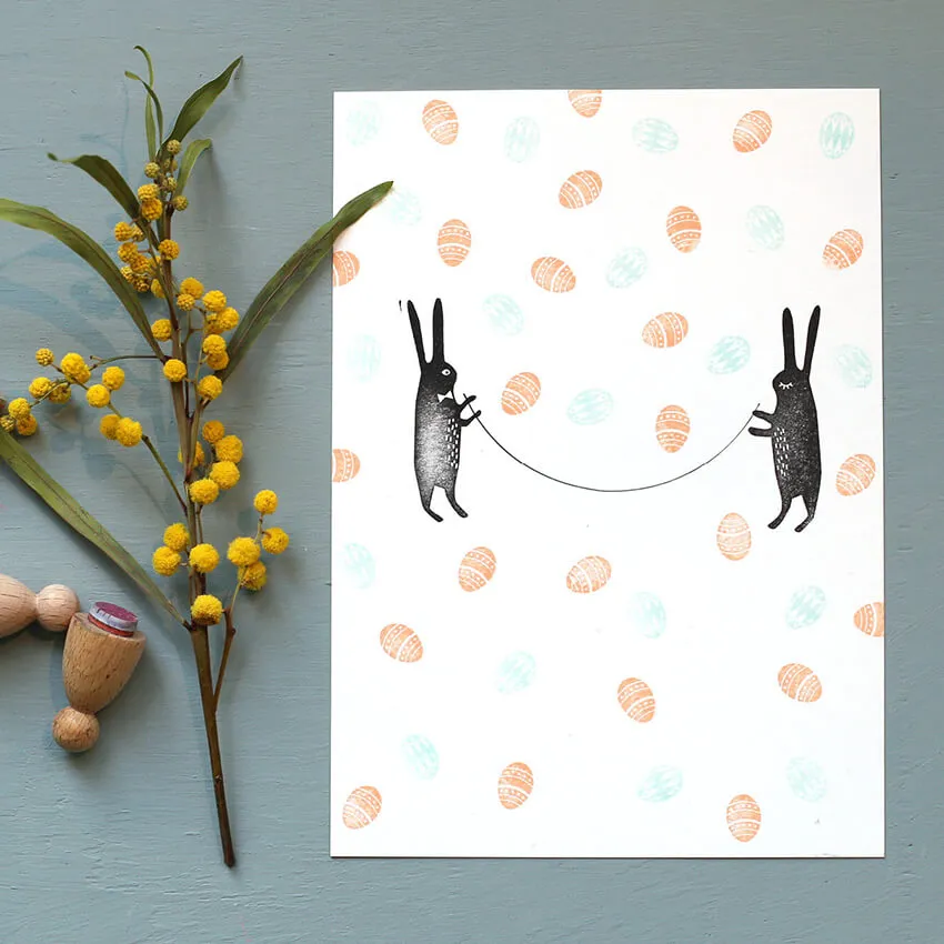 Perlenfischer Bunny love boy Stempel 52x16 mm Hase